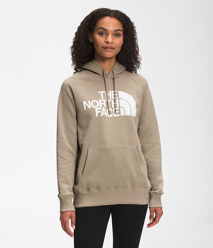 The North Face Womens Hoodie Half Dome Pullover 645UZYTPB - Beige